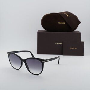 Tom Ford Maxim FT0787 01B Cat Eye Sunglasses - Black/Smoke